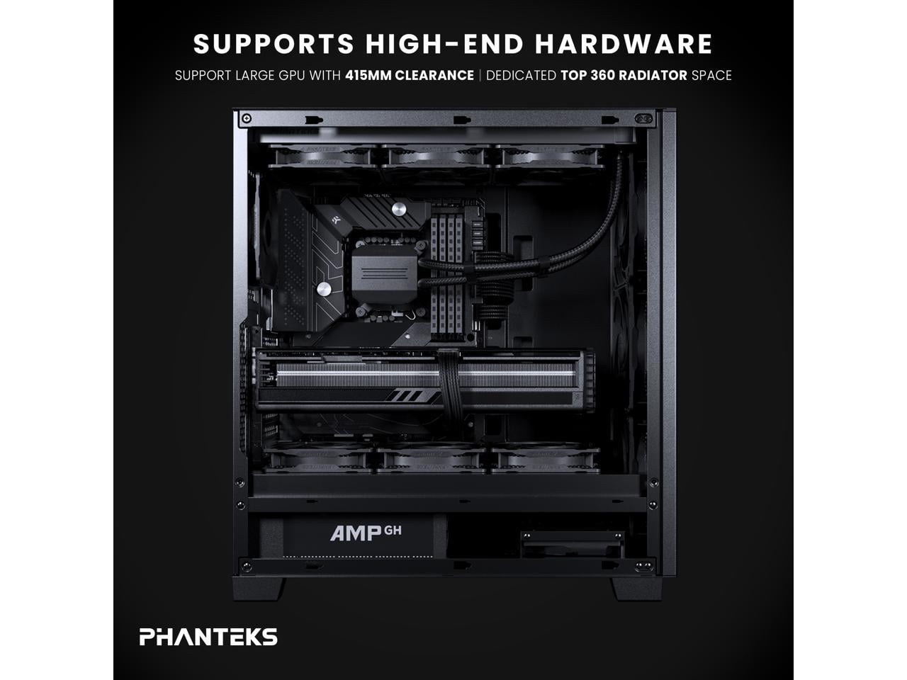 Phanteks XT Pro Silent, Mid-Tower Gaming Chassis, 3x M25-120 Black Fans Included, Closed Panels, USB-C 3.2 Gen2, Silent Case, Black