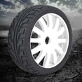 thumbnail image 3 of RC Roue, Jante de Pneu RC Pneu en Caoutchouc RC Roue de Voiture RC, Jante de Moyeu Pneus pour Voiture RC de Course 1/8, 3 of 8