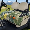 thumbnail image 3 of Whosucclay Leaves Pattern Quilted Golf Cart Seat Covers 4 Convenient Pockets Golf Cart Seat Cushion Cover, All-Season Comfortable for 2-Person Golf Carts EZGO, 3 of 9