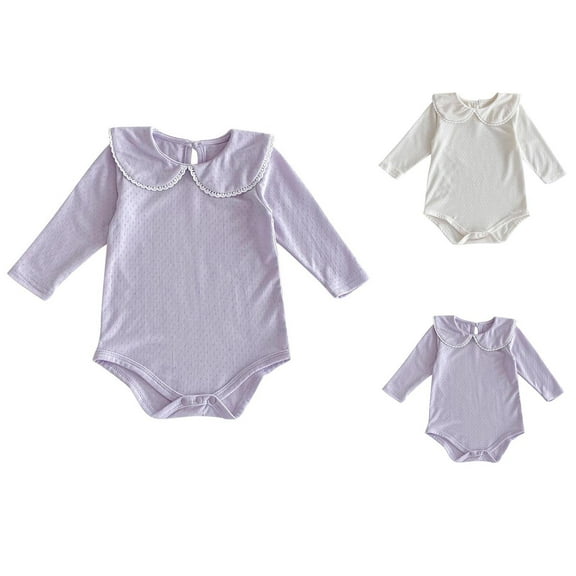 Yaltungu Baby Clothes Long Sleeve Ruffle Newborn Cotton Comfy Onesie Toddler Cute Rompers for Girl