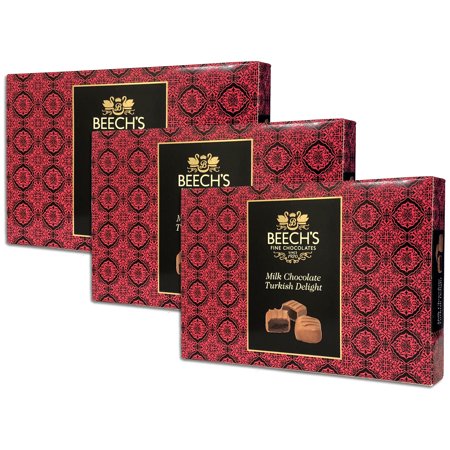 Beech s Fine Chocolates | Milk Chocolate Turkish Delight | Natural Flavours  Gluten Free  Made in the UK| 3 Pack 150g Each