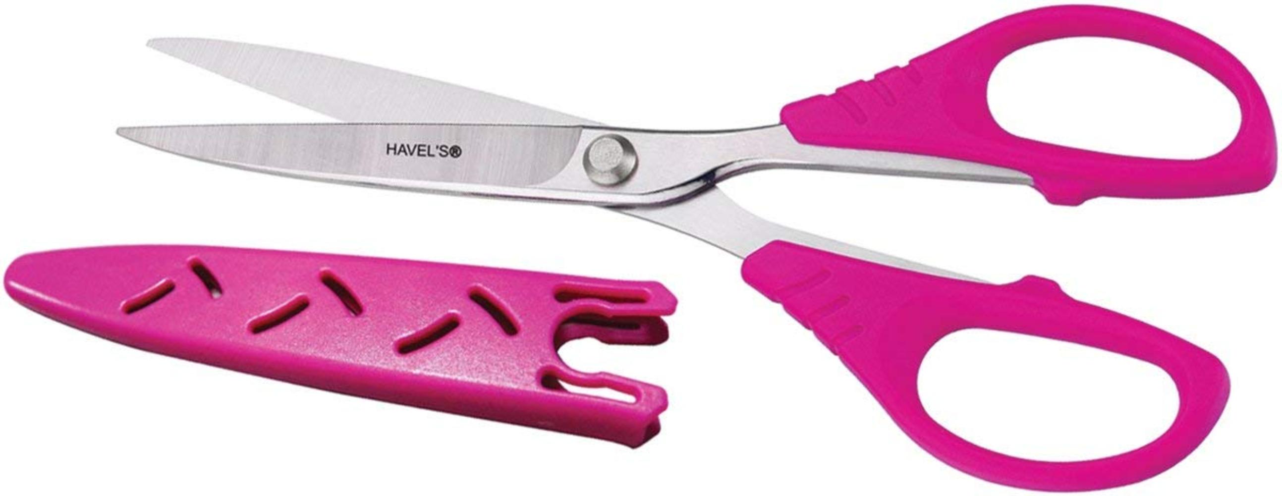 Sew Creative Fine Teeth Sewing/Quilting Scissors 7"-Pink Comfort Grips