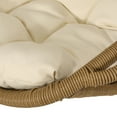 thumbnail image 5 of GDF Studio Yukon Outdoor Wicker Hanging Basket Chair with Cushions, Light Brown, Beige, 5 of 7