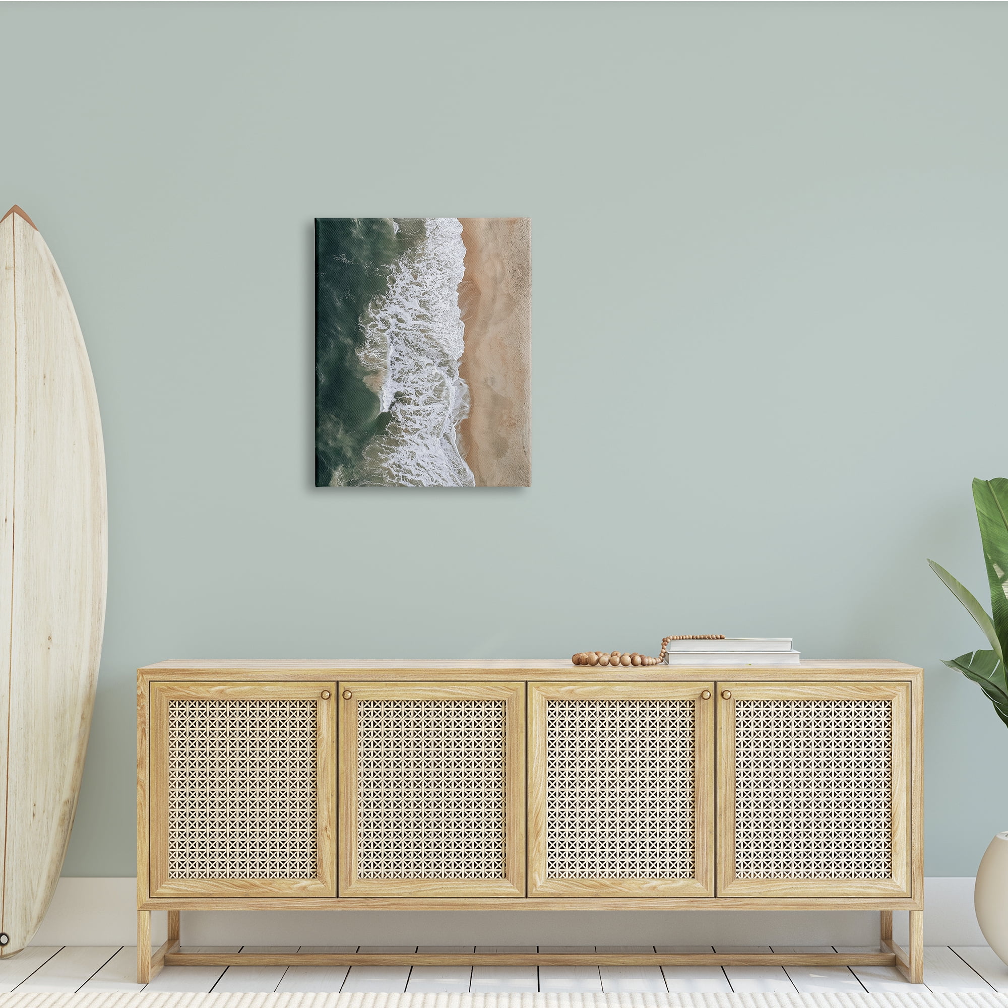 Stupell Indtries Warm Tropical Beach Tide Summer Shore Aerial Photography,24 x 30,Design by Birch&Ink