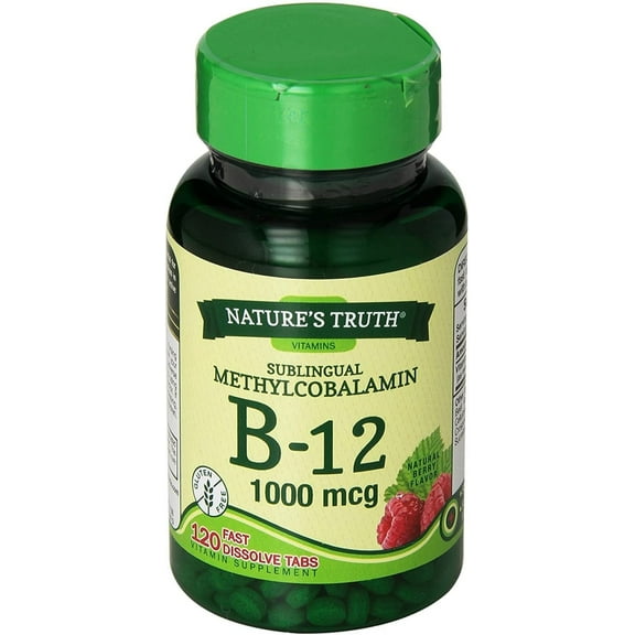 Nature's Truth Fast Dissolve Methylcobalamin, Natural Berry, 120ct, 3-Pack