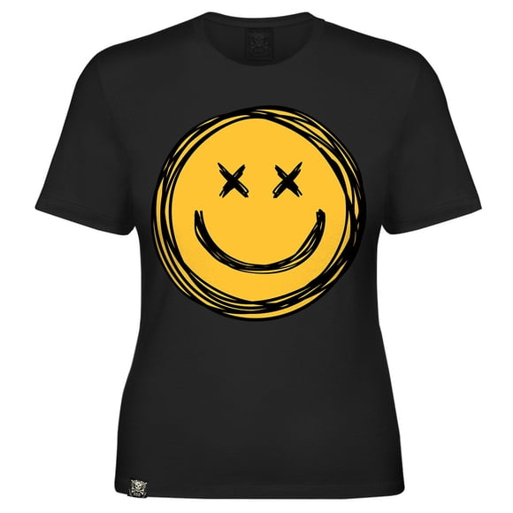 Blusa Negra Manga Corta Mediana Carita Feliz