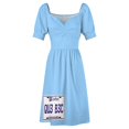 thumbnail image 4 of Vestido de manga corta con placa de coche Quebec vestidos de mujer para ocasis especiales vestidos africanos para mujer, 4 of 6