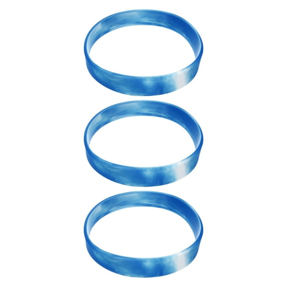 Bracelets Wristbands 1/2 Inch Width 8.5" Length Blue White Circle for Sports Club Group Games Party Favors