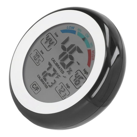 

Fyydes Indoor Outdoor Thermometer Hygrometer Round Touch Screen Wireless Electronic Temperature Humidity Meter With LCD Digital Thermometer Hygrometer