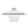 thumbnail image 6 of Tisuna Couple Partner Friends' Unisex Hoodies Letter Print Long Sleeve Sweatshirt Fashion Stylish Adult Women Men Valentine Festival Spring Outfits White1 Size Xxl, 6 of 6