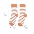 thumbnail image 3 of Thanksgiving Coral Fleece Socks Soft Plush Crew Socks With Heart Pattern Fuzzy Striped Cozy Indoor Home Socks For Women (A), 3 of 5