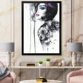 thumbnail image 3 of Designart 'Monochrome Female Portrait With Colorful Makeup' Modern Framed Art Print, 3 of 4