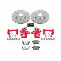 PowerStop Rear Z26 Street Warrior Brake Pad and Rotor Kit with Red Powder Coated Calipers Fits: ACURA Select Models KC3128A-26