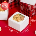 thumbnail image 6 of Joyfy 24 Pcs Christmas Bakery Cake Boxes with Window, 4x4x2.5 inch White Plain Kraft Paper Gift Box, Cookie Boxes for Pastries, Cupcakes, Cookies, Brownies, Donuts Gift-Giving, 6 of 9