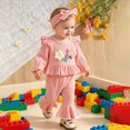 thumbnail image 4 of TOWED22 Newborn Infant Baby Girl Clothes Outfits Fall Winter Long Sleeve Sweatshirts Pants Cute Baby Girl Outfits Set,Pink,12-18 M, 4 of 9