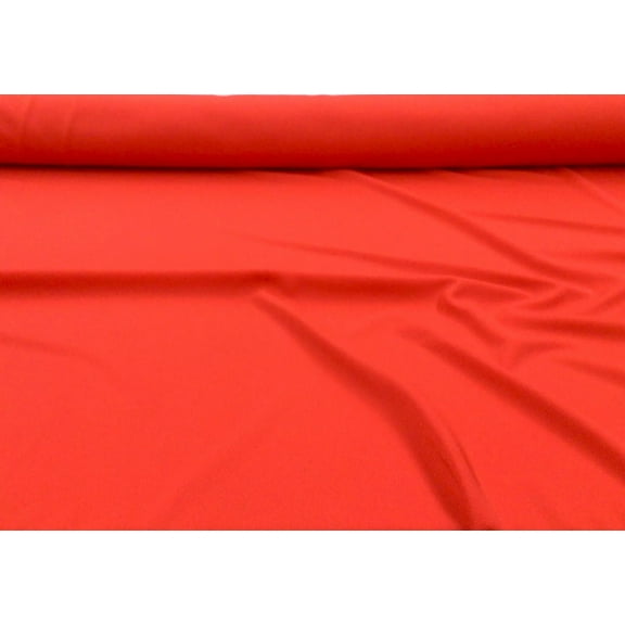 Liverpool Textured Fabric 4 Way Stretch Scuba Solid Red Orange J205