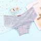 thumbnail image 1 of Ropa interior de mujer de encaje sexy de cintura media de alta gama con tiras cruzadas de lazo y ropa interior de mujer, 1 of 6
