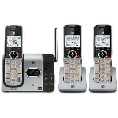 AT&T CL82314 DECT 6.0 Expandable Cordless Phone with Answering System and Caller ID, 3 Handsets, (Best Phone System For Small Law Office)