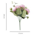 thumbnail image 5 of SPRING PARK 1 Bouquet Fake Flower Silk Peony Artificial Flowers for Wedding Decoration DIY Decorative Wreath Party Festival Home Decor, 5 of 7