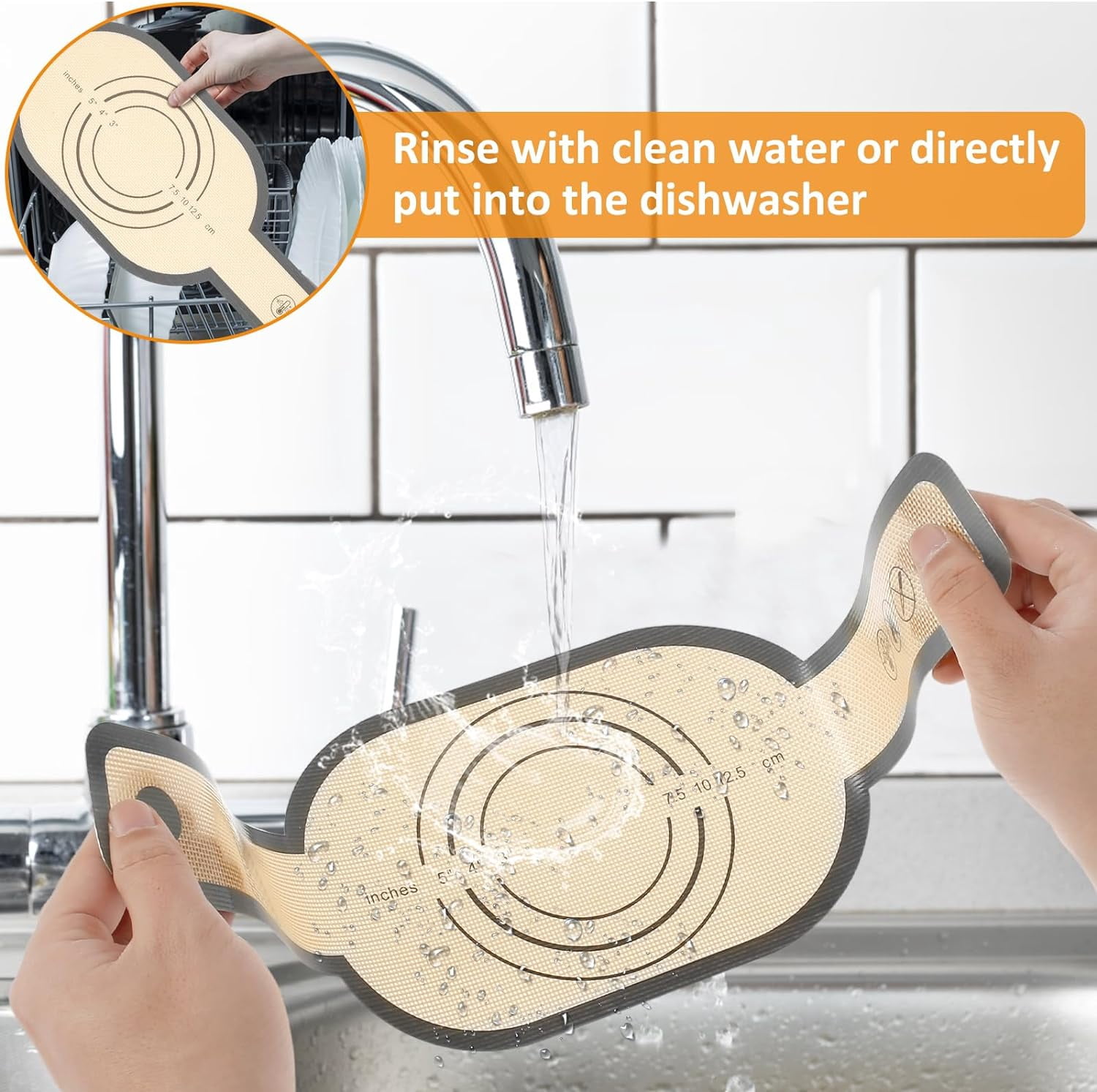 Wiher 4 Pack Thickened Silicone Bread Sling, Reusable Sourdough Bread Baking Mat For Dutch Oven, Non-Stick, Easy To Clean, With Extra Long Handles Bread Baking Sheet Liner Elliptic
