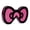 Round bowknot, two pieces, variant on Wooden Bow-Knot Monitor Hanging Decor, Pink and Black Coquette Computer Accessory, Kawaii Desk Ornament for Laptop and Screen, Cute Aesthetic Room Decor for Gamers and Students, Set of 1