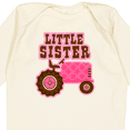 thumbnail image 4 of Inktastic Pink Tractor Little Sister Girls Long Sleeve Baby Bodysuit, 4 of 5