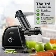 Slow Juicer, TKTK Multipurpose Masticating Juicer Extractor with Wide Feed Chute & 2-Speed Modes, Cold Press Juicer 92% Juicer Yield, Quiet Motor & Easy to Clean with Recipe for Fruits & Veg
