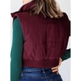 thumbnail image 6 of KelaJuan Women Cropped Puffer Vest Solid Color Warm down Jacket Zipper Cardigan for Winter Outwear Streetwear, 6 of 6