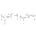 thumbnail image 4 of Bowery Hill Rectangle Extendable Dining Table Antique White/Chestnut Brown Wood, 4 of 7
