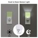 thumbnail image 3 of Fotbe White Green Plaid Luz Nocturna LED, Luz de Noche con Sensor de Luz Natural de Anochecer a Amanecer, Se Enchufa a la Pared, Blanco Cálido 0.5W-UK, 3 of 7