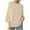 Khaki, variant on gakvbuo 3/4 Sleeve Lace Top For Womens Summer Tunic Blouse Shirt Crew Neck Solid Color Casual Top
