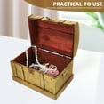 thumbnail image 3 of Yongwei Vintage Wooden Treasure Chest Jewelry Box with Lock, 3 of 9