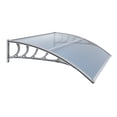 thumbnail image 2 of 38" x 40" Window & Door Awning Canopy, Gray Polycarbonate Panel with Aluminum Bar, 2 of 11