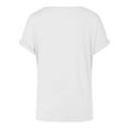 thumbnail image 5 of Uooqdmx Twist Front Tops for Women, Front Knot Tops for Women, V Neck T Shirts for Women, Front Tie Tops for Women, Womens Shirts Dressy Casual, White 3XL, 5 of 6