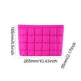 thumbnail image 4 of Bolsa de cosméticos acolchada con cremallera, bolsa de maquillaje de viaje, color sólido para mujeres y niñas, 4 of 8