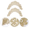 thumbnail image 3 of 2 Pcs Col en Dentelle Brodé Applique Florale Patchs Décor Col en Dentelle, 3 of 9