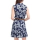 thumbnail image 4 of Día de San Patricio Vestido Sin Mangas Con Cinturón Estampado Por Encima De La Rodilla Con Media Tapeta Para Mujer Azul oscuro,  Floral XS, 4 of 7