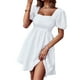 thumbnail image 1 of SAYOO Vestido de manga corta de cuello cuadrado SAYOO  moda, 1 of 9