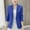 Blue, variant on Atogsazn Women's 3/4 Sleeve Blazer Casual Loose Office Work Blazers Business Tunic Top Outfit Fashion Blouses Wine XL