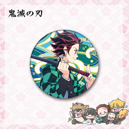Pack De 5 Badges Animés Demon Slayer - Personnages Tanjirou, Nezuko, Zenitsu Et Plus