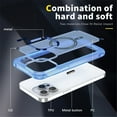 thumbnail image 4 of Case for iPhone 15 Pro 6.1-inch [Compatible with MagSafe] Shockproof Slim Fit Magnetic Cover Translucent Matte Back Protective Phone Case,Blue,For iPhone 15 Pro, 4 of 7