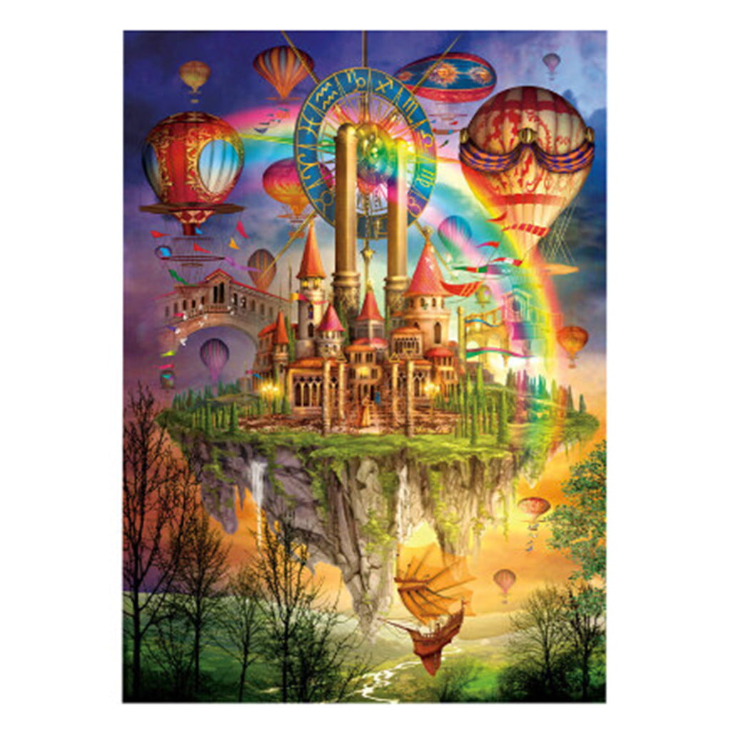1000 Pieces Dream castle Jigsaw Puzzles Adults Girls Rainbow Castle Gifts Toy 