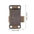 thumbnail image 2 of OUNONA Vintage Dark Brown Desk Lock Set with Key Durable Iron and Zinc Alloy for Drawers and Cabinets, 2 of 8