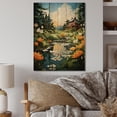 thumbnail image 2 of Designart "Reflections Papercut Farmhouse Countryside wall art" Landscape & Nature Print on Natural Pine Wood, 2 of 5