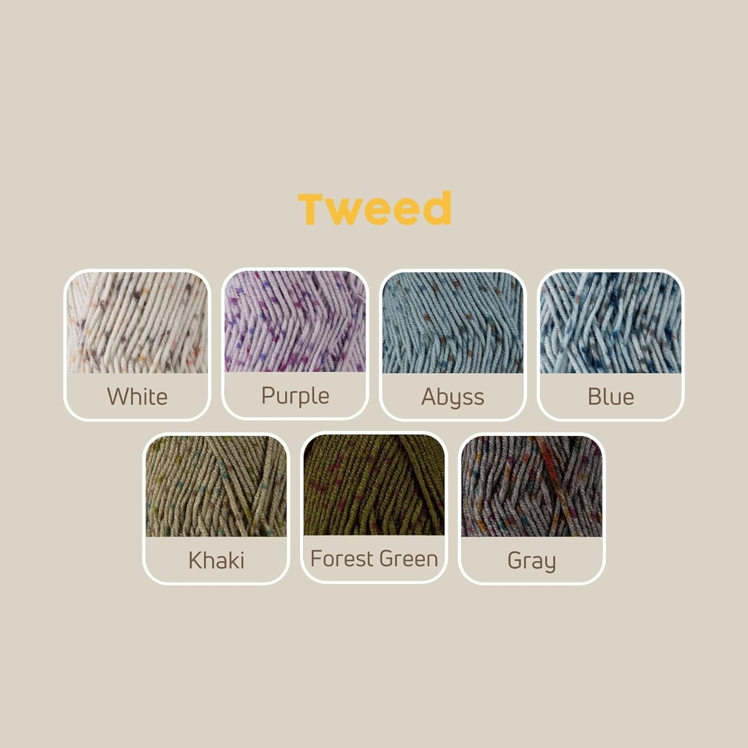 Sensy Tweed Yarn, 3.5 oz, 214 Yards, Gauge 4 Medium (Forest Green)