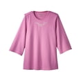 thumbnail image 1 of Women’s Open Back Adaptive Embroidered Neckline Design Top for Seniors, 1 of 1
