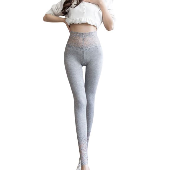 Jalioing Bottoms Pant Womens Fall Winter Lace Pantyhose Stretch High Waist Slim Tights Socks