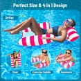thumbnail image 4 of Pool Floats for Adults, KIMHY Pool Floats Rafts with Headrest, Inflatable Pool Lounge Chairs, Floating Water Hammock for Pool Party Summer Water Fun, 4 of 6