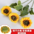 thumbnail image 5 of LOVE DOCK 3 Pieces Artificial Sunflower Flower Home Hotel Living Room Decoration Sardine Sunflower Artificial Flower, 5 of 5