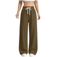 thumbnail image 6 of WhouRiu Boys Girls Baggy Wide Leg Pants Unisex Solid Color Drawstring Waist Sweatpants Kids Summer Outdoor Breathable Lightweight Trousers,12-13 Years, 6 of 9